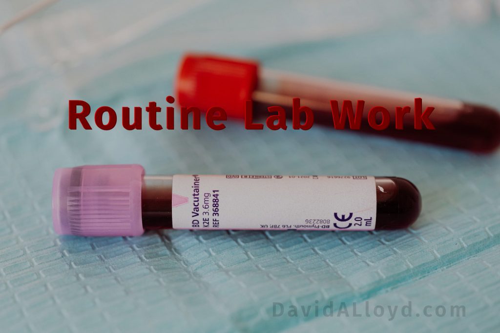 Routine lab work david a lloyd